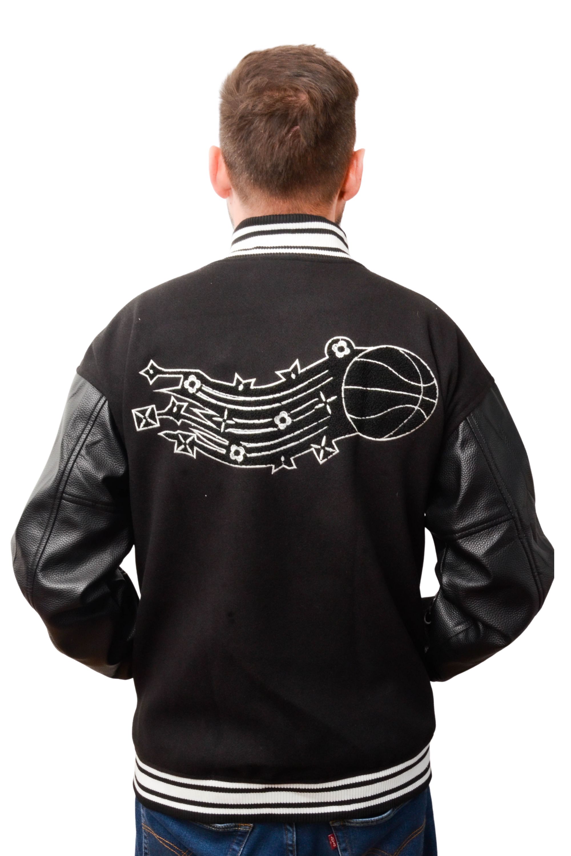 Jaqueta Louis Vuitton x NBA Preta – Varsity Jacket de Luxo