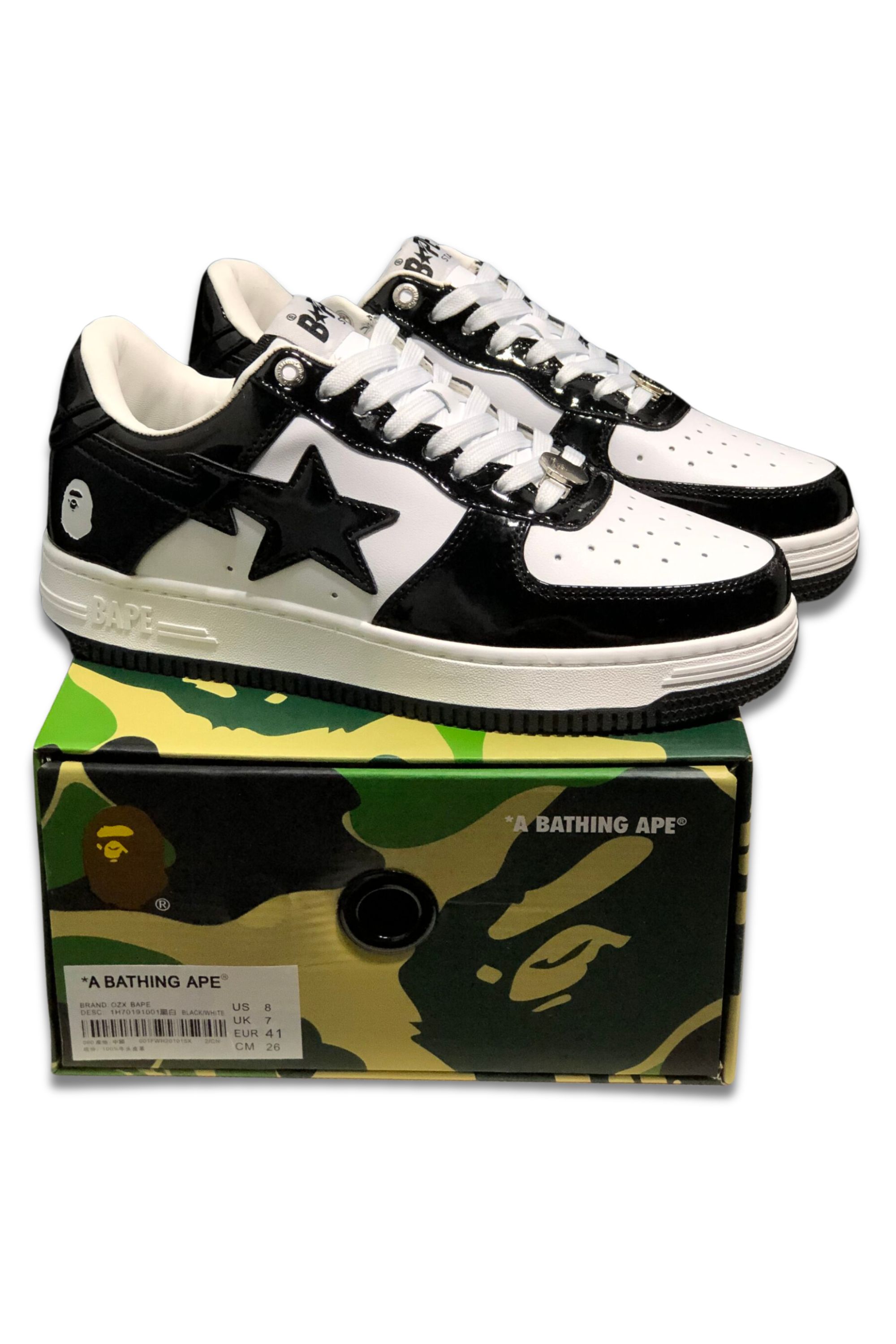 A Bathing Ape Bape Sta White/Black
