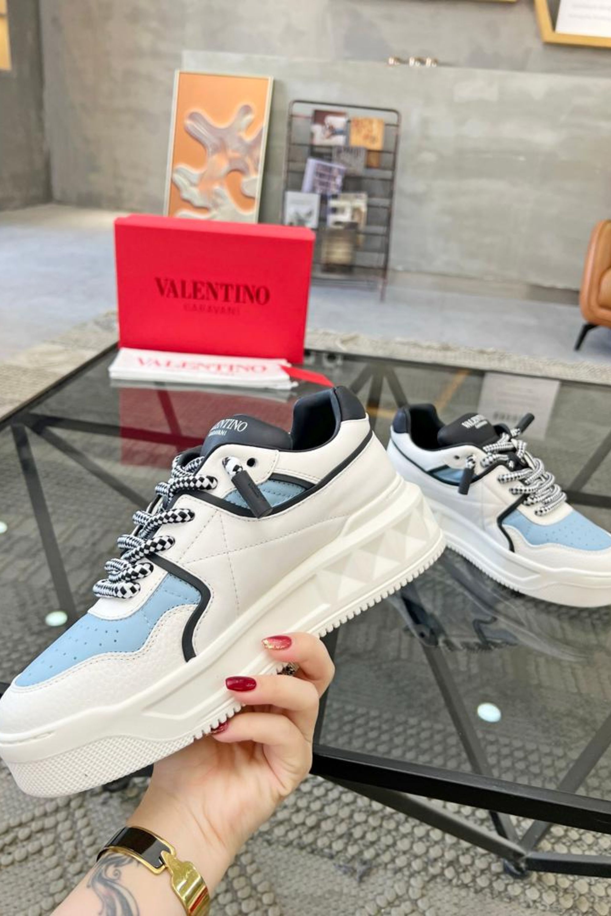 Valentino Garavani Baby White Blue